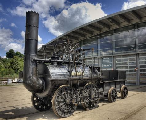 [1825] Locomotion No. 1, the first locomotive to run on a public railway. Slow by modern ...