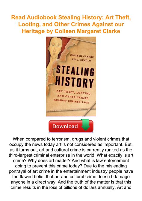 Read Audiobook Stealing History: Art Theft, Looting, and Other Crimes ...