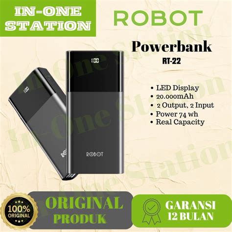 Jual Robot Rt Powerbank Mah Dual Port Input Output Led