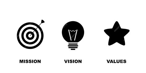 Premium Vector Mission Vision And Values Business Illustration