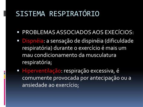 Ppt Sistema Respirat Rio E Exerc Cio Powerpoint Presentation Free