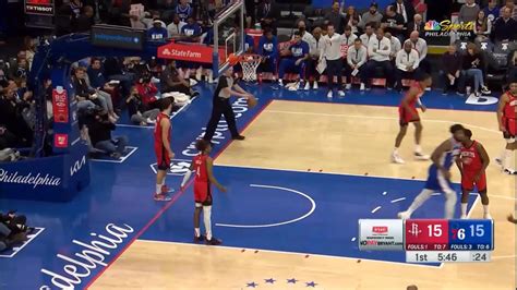 Joel Embiid with a dunk vs the Houston Rockets - Yahoo Sports