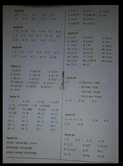 hiper matematik 7 sınıf hiperzeka yayınları cevap anahtarı olan varsa