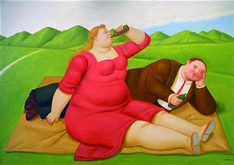 Man And Woman Drinking Par Fernando Botero Sur Artnet