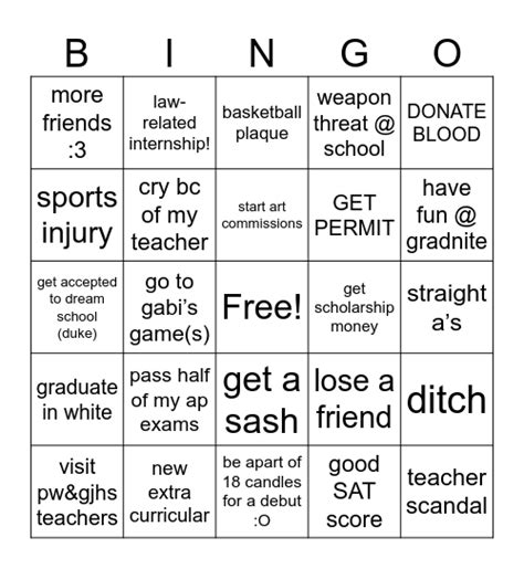 Senior Bingo Card