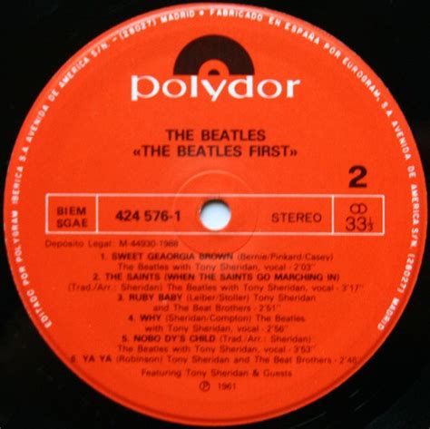 The Beatles Featuring Tony Sheridan The Beatles First LP Historia