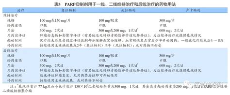 卵巢癌parp抑制剂临床应用指南