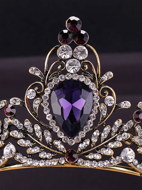 wedding tiara crown royal baroque headpieces rhinestone bridal hair