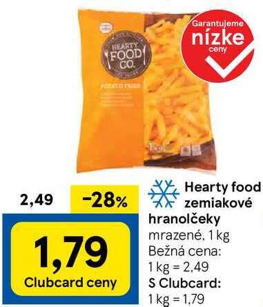 ARCHIV Hearty food zemiakové hranolčeky 1 kg v akcii platné do 28