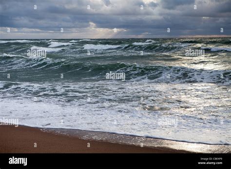 Stormy Ocean with Beautiful Large Waves Stock Photo - Alamy