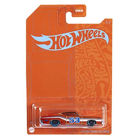 Hot Wheels Set 5 Miniaturas Aniversário 53 Anos Laranja e Azul GRR35B Carrinho de