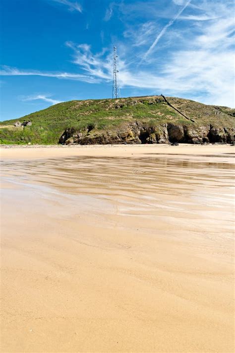 Low Tide On Sand Beach In Normandy Stock Image Image Of Beach