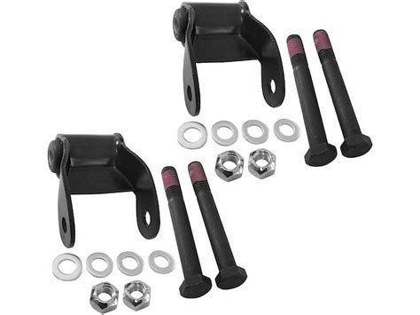 Rear Rearward Leaf Spring Shackle Set Compatible With