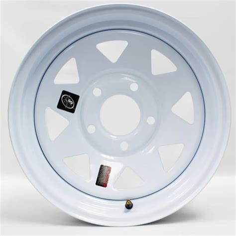 15x6 6 Lug On White Spoke Trailer Wheel Dexstar