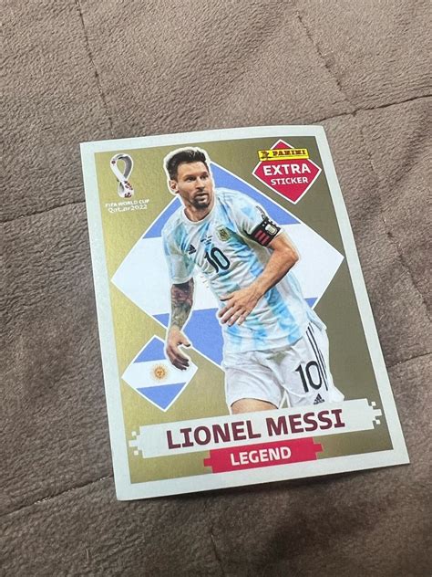 Figurinha Lionel Messi Extra Ouro Legend Roupa Esportiva Masculino