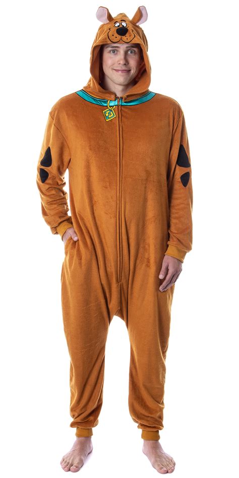 Scooby-Doo Adult Mens' Character Hooded Union Pajama Suit - Walmart.com