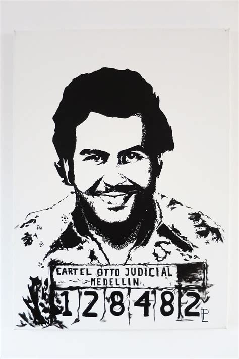 Handmade Oil Painting On Stretched Canvas Pablo Escobar A Etsy En