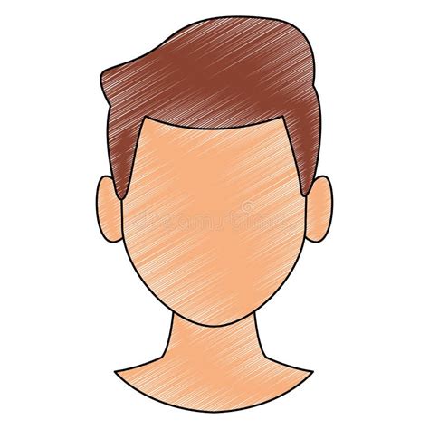 Man Faceless Head Scribble Stock Vector Illustration Of User 145557122