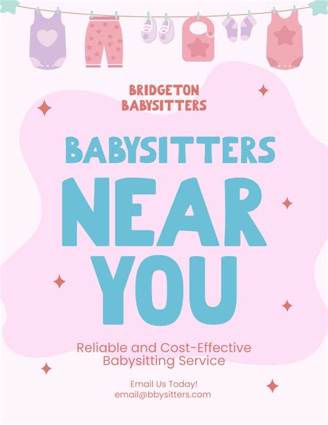 Free Babysitting Flyer Templates Editable And Printable