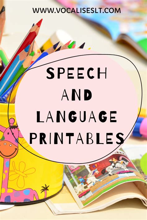 Speech And Language Printables In 2024 Speech Therapy Activities