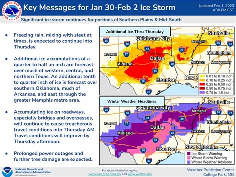 Nws Weather Prediction Center On Twitter Here Are The Latest Key Messages For The Ice Storm