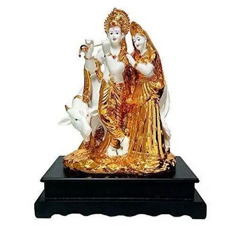 Hindu God Lord Krishna Kanha Radha Idol Sculpture Statue Figurine Eur