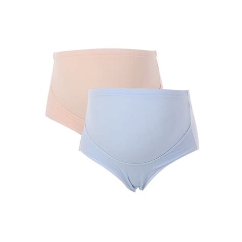 Anself 2pcs Maternity Underwear Panties Cotton Abdominal Support High