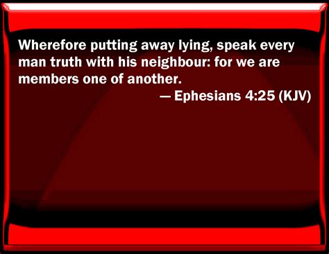 Ephesians 4 25 Why Putting Away Lying Speak Every Man Truth With His