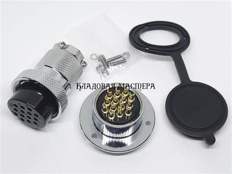 Разъем GX30-14 PIN с фланцем, пара купить в Украине