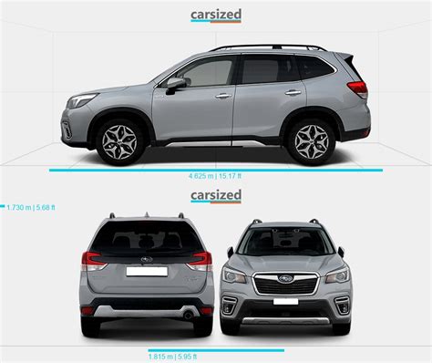 Subaru Forester 2018 2021 Dimensions Side View