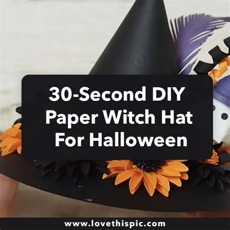 30-Second DIY Paper Witch Hat For Halloween