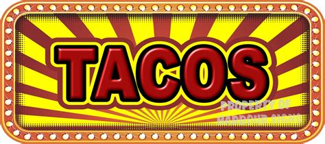 Tacos Lettering Decal Food Truck Concession Mexican Food