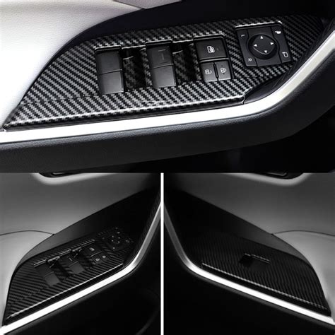 Xuming For TOYOTA RAV4 2019 2022 Carbon Fiber Pattern Car Power Window