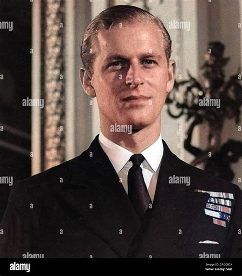 Lieutenant Philip Mountbatten Later Prince Philip Duke Of Edinburgh