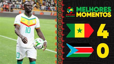 SENEGAL 4X0 SUDÃO DO SUL MELHORES MOMENTOS ELIMINATÓRIAS AFRICANAS