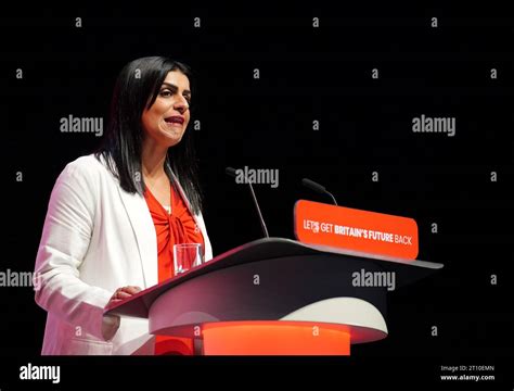 Shadow Justice Secretary Shabana Mahmood speaking during the Labour ...