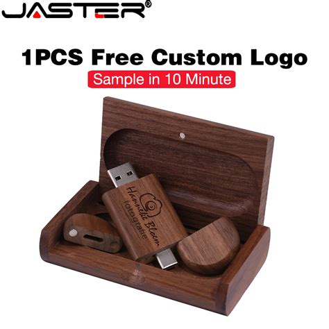 JASTER New Wooden TYPE C USB 2 0 Flash Drive 128GB Customizing A Logo