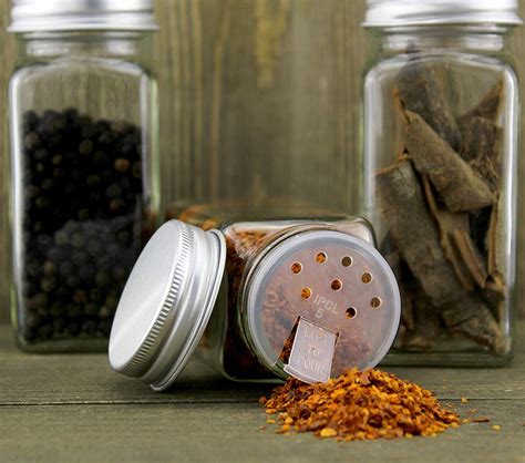 In Stock Wholesale 4oz Square Glass Spice Jar Bottles With Metal Lids