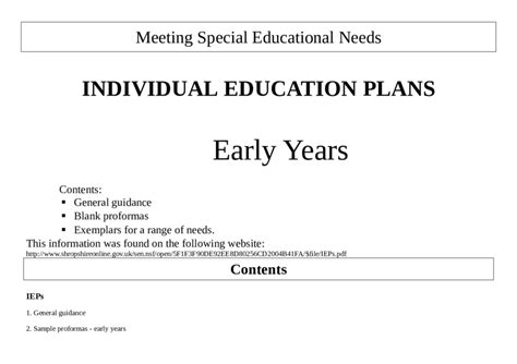 2025 Individual Education Plan Fillable Printable Pdf And Forms Handypdf