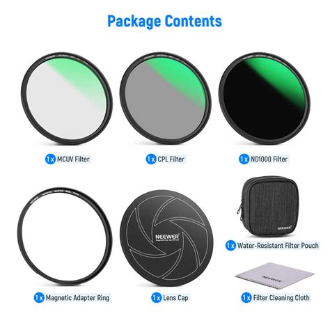 Neewer 5 In 1 Magnetic Lens Filter Kit Neewer