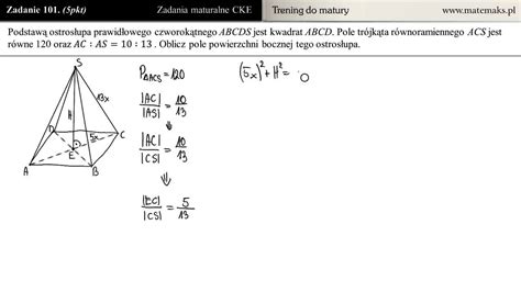 Zad Zadanie Maturalne Za Pkt Ze Stereometrii Krok Po Kroku
