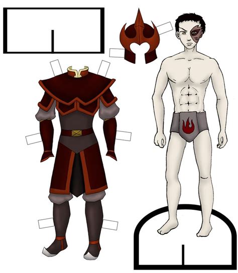 Zuko Paperdoll Printable Pg1 Paper Dolls Japanese Paper Dolls