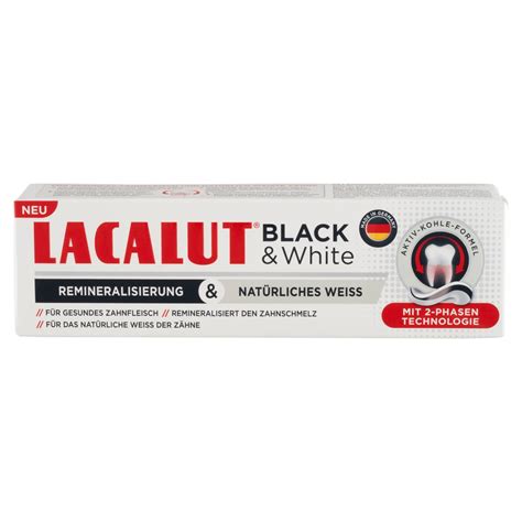 Lacalut Black & White fogkrém - 75 ml