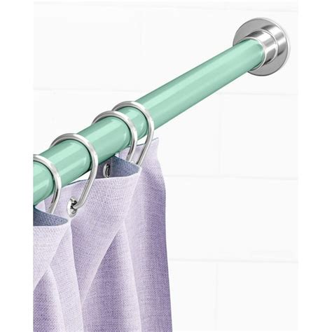 Skywin Shower Rod Cover 2 Pack Turquoise Protective Shower Rod Covers Plastic Existing Curtain