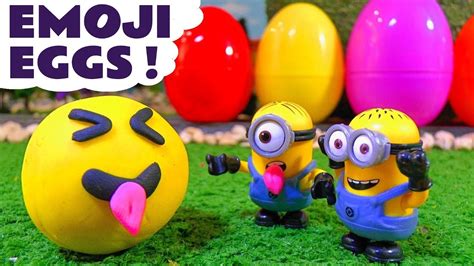 Learn Colors With Bad Minions And Emoji Play Doh Stop Motion Surprise