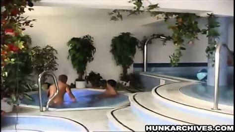 Two Hot Hunks Are Giving Head In The Hot Tub