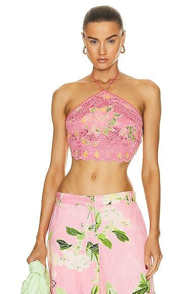 Hemant And Nandita Pakhi Crop Top In Pink Fwrd