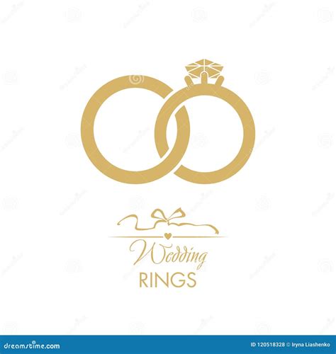 Logotipo Do Casamento An Is De Casamento Do Ouro Atributos E Cerim Nia