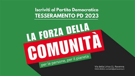 Tesseramento 2023 Iscriviti Al PD Pdravenna