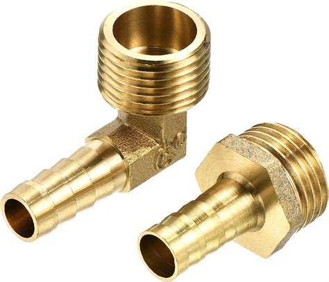 Sourcing Map Brass Barb Hose Fitting Connector Adapter 10mm Barbed X G1